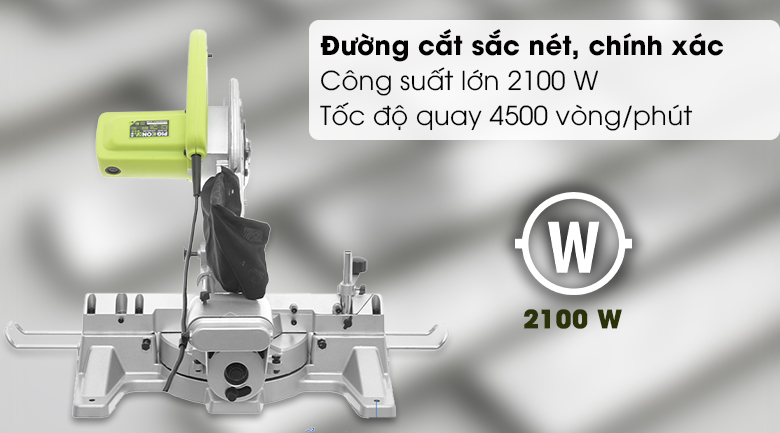 Máy cắt nhôm Pigeon G7-255E 2100W - Công suất