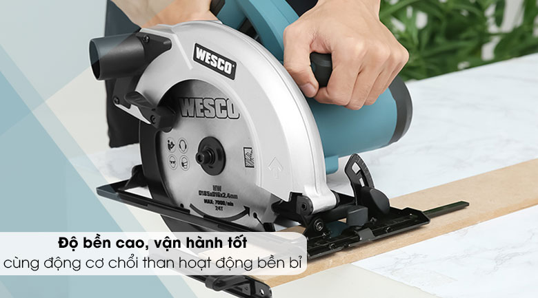 Máy cắt gỗ Wesco Ws3441 1500W - Động cơ chổi than