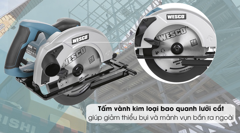 Máy cắt gỗ Wesco Ws3441 1500W - Tấm vành che