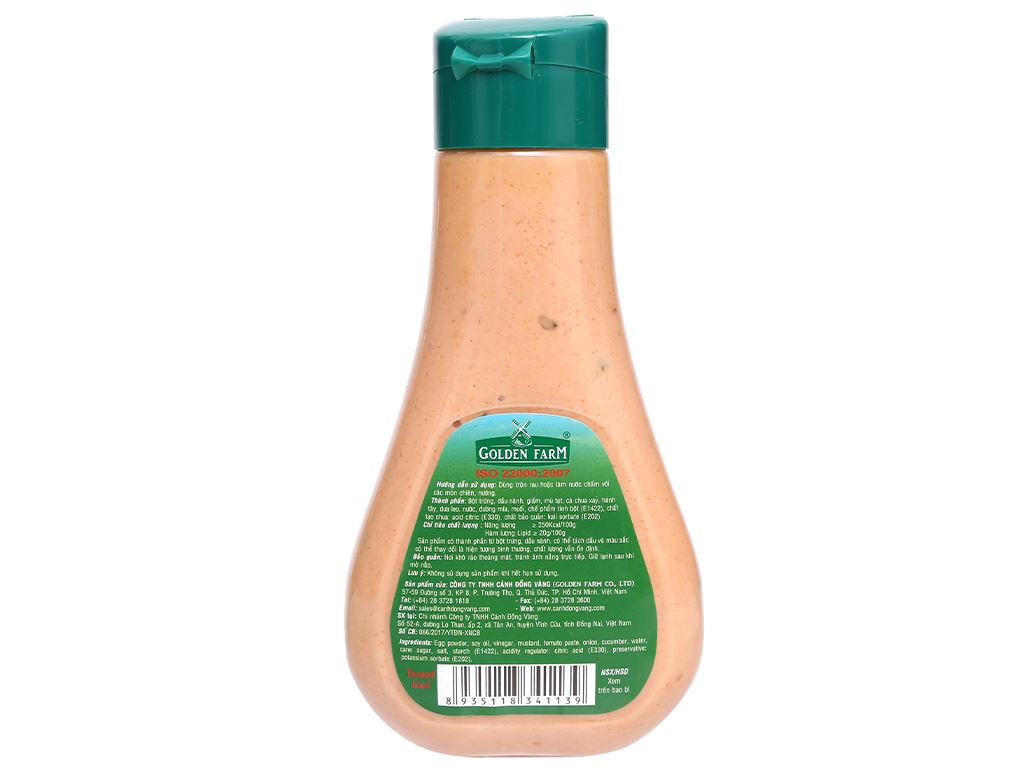 Xốt salad Thousand Island Golden Farm chai 250ml 3