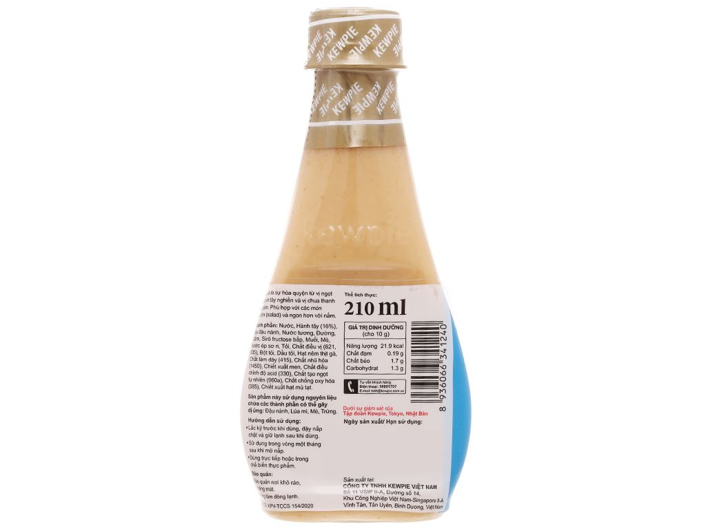Nước xốt hành tây Kewpie chai 210ml 3