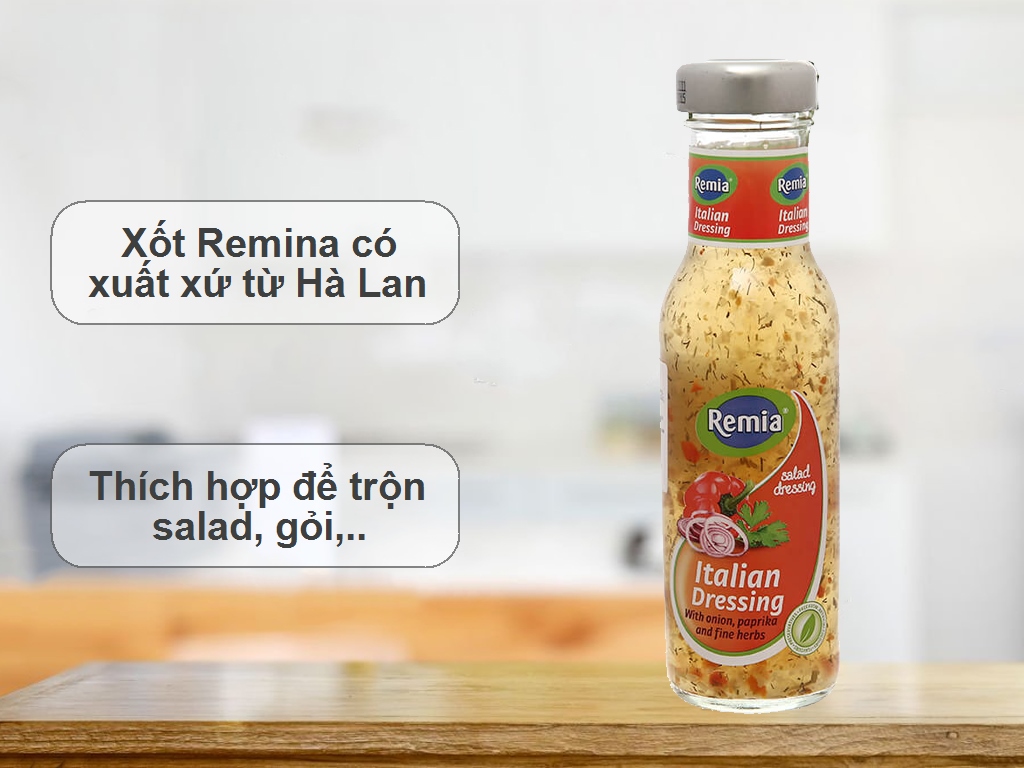 Xốt trộn gia vị mềm Remia chai 250ml 2
