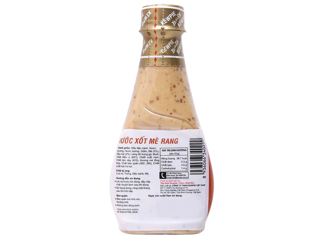 Nước xốt mè rang Kewpie chai 210ml 3