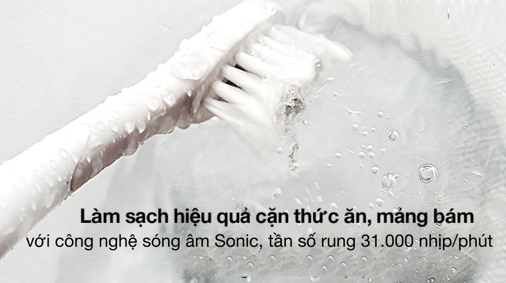 Bàn chải điện Halio Sonic Whitening Pro White (Tặng 1 đầu chải)