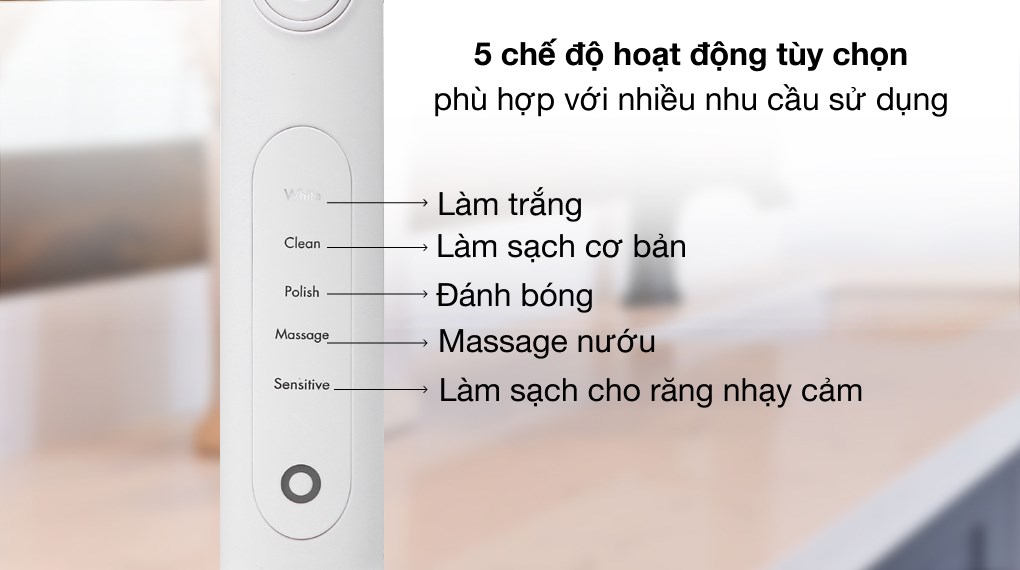 Bàn chải điện Halio Sonic Whitening Pro White (Tặng 1 đầu chải)