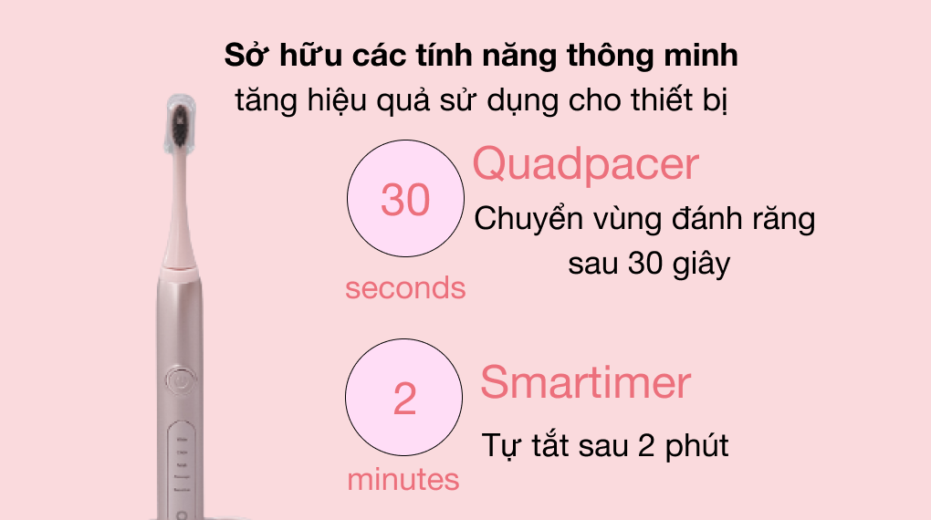 Bàn chải điện Halio Sonic Whitening Pro Rose Gold