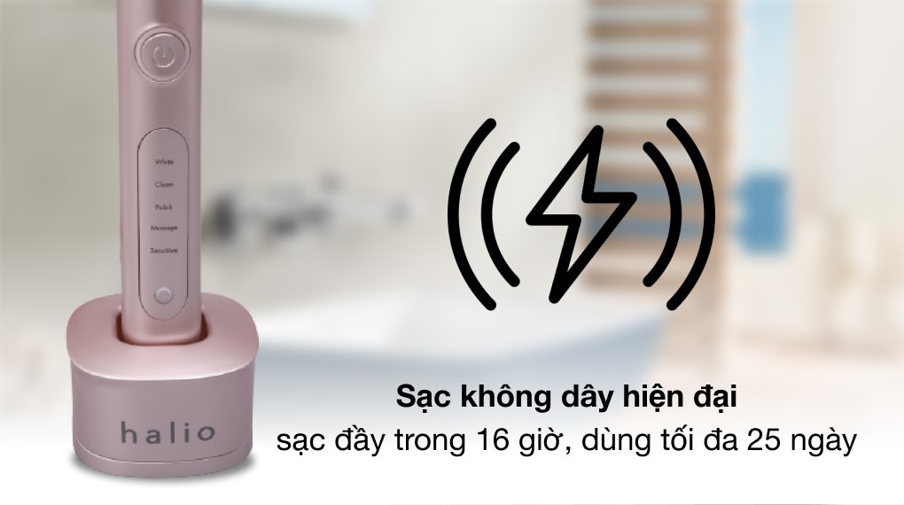 Bàn chải điện Halio Sonic Whitening Pro Rose Gold