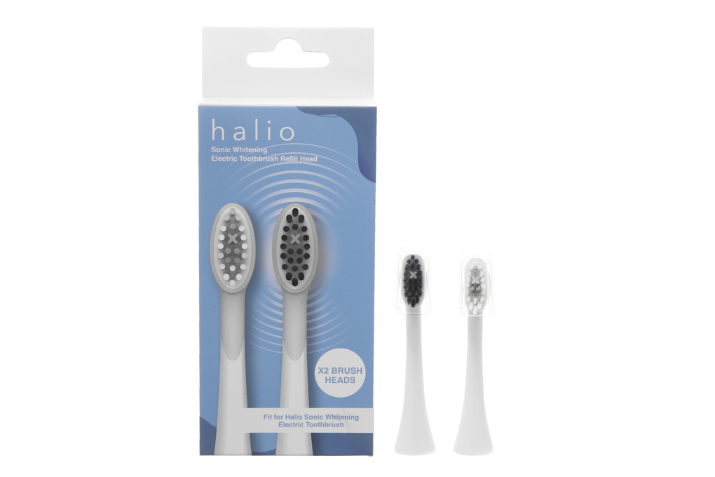 Bộ 2 Đầu Bàn Chải Điện Halio Sonic Whitening Electric Toothbrush White Màu Trắng