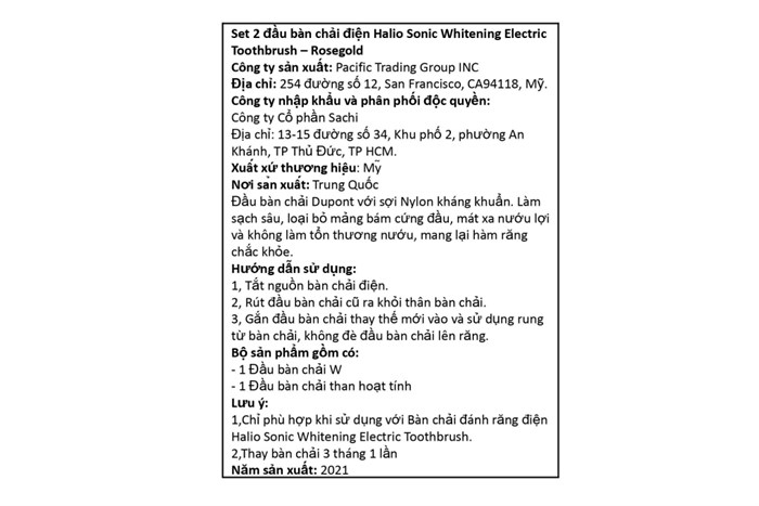 Bộ 2 Đầu Bàn Chải Điện Halio Sonic Whitening Electric Toothbrush Rose Gold Màu Hồng