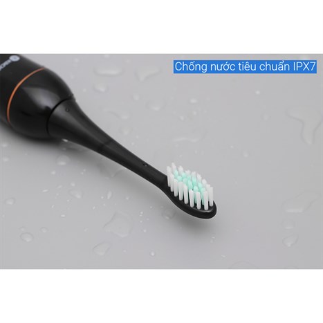 Bàn chải điện Kachi MK-309 đen (Tặng 3 đầu bàn chải) Màu Đen