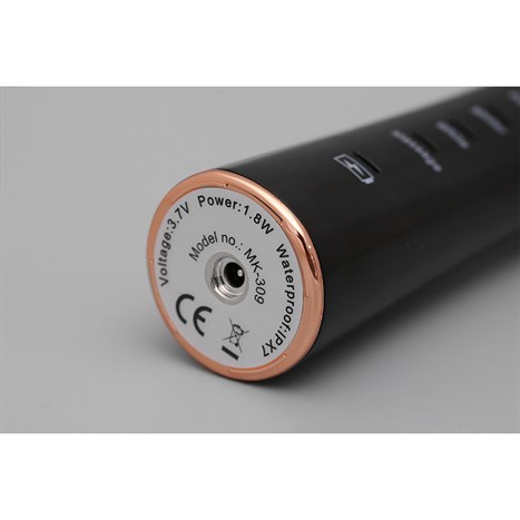 Bàn chải điện Kachi MK-309 đen (Tặng 3 đầu bàn chải) Màu Đen
