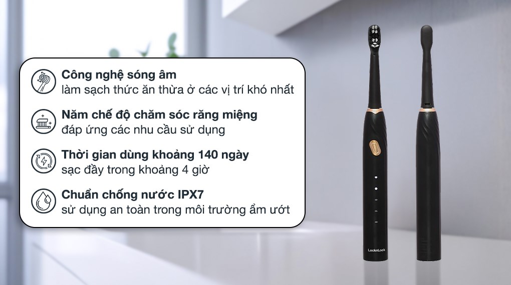 Bàn chải điện Lock&Lock ENR321BLK