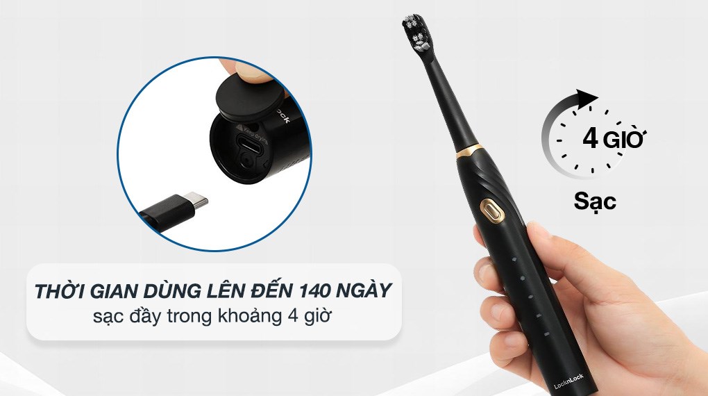 Bàn chải điện Lock&Lock ENR321BLK