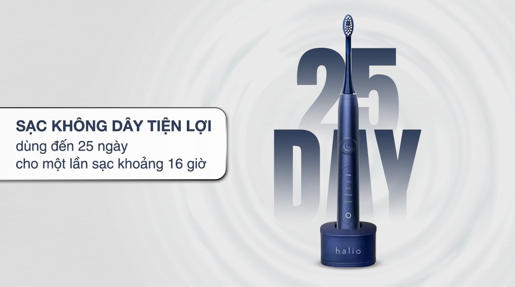 Bàn chải điện Halio Sonic Whitening Pro Midnight Blue