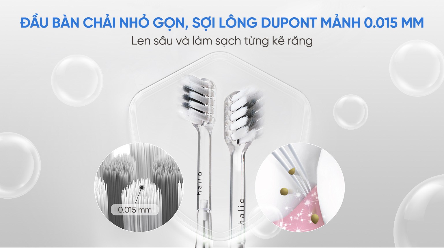 Bàn chải điện Halio Wave Sonic Smoky Sky