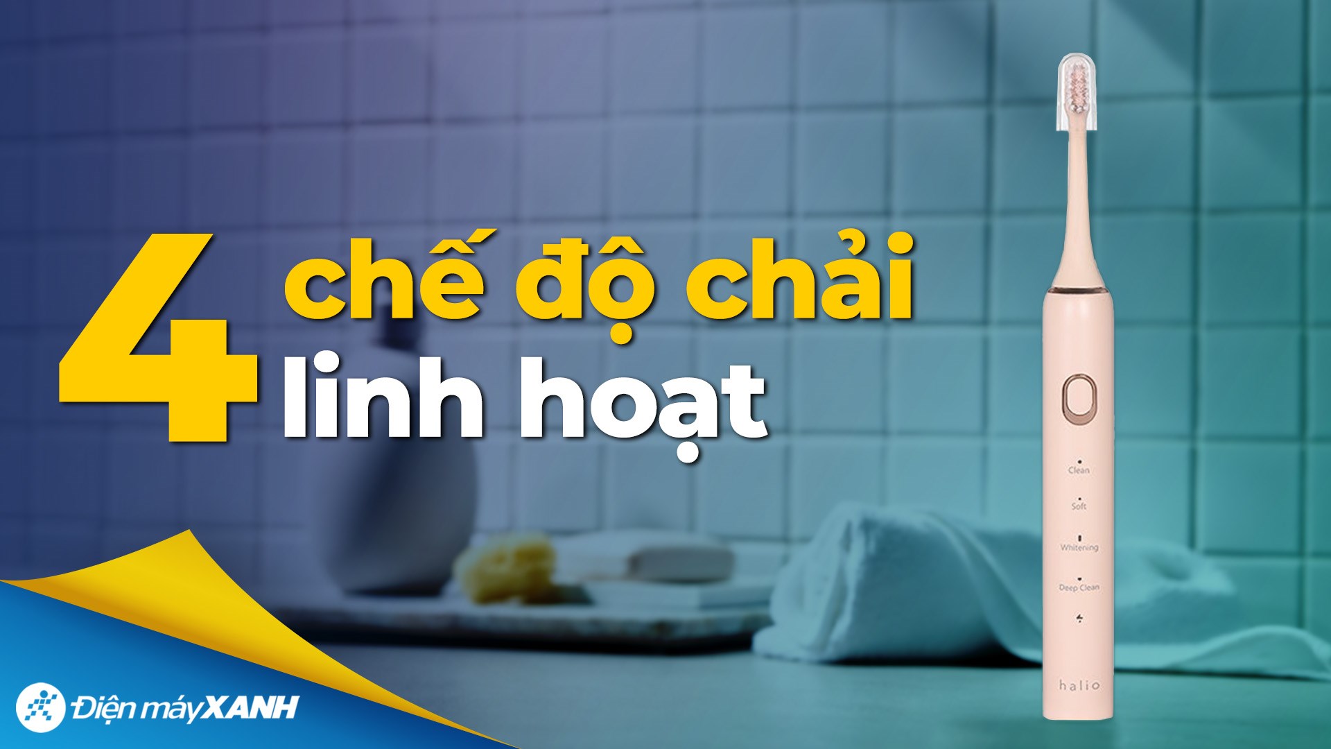 Bàn chải điện Halio Sonic SmartClean Electric Toothbrush Coral