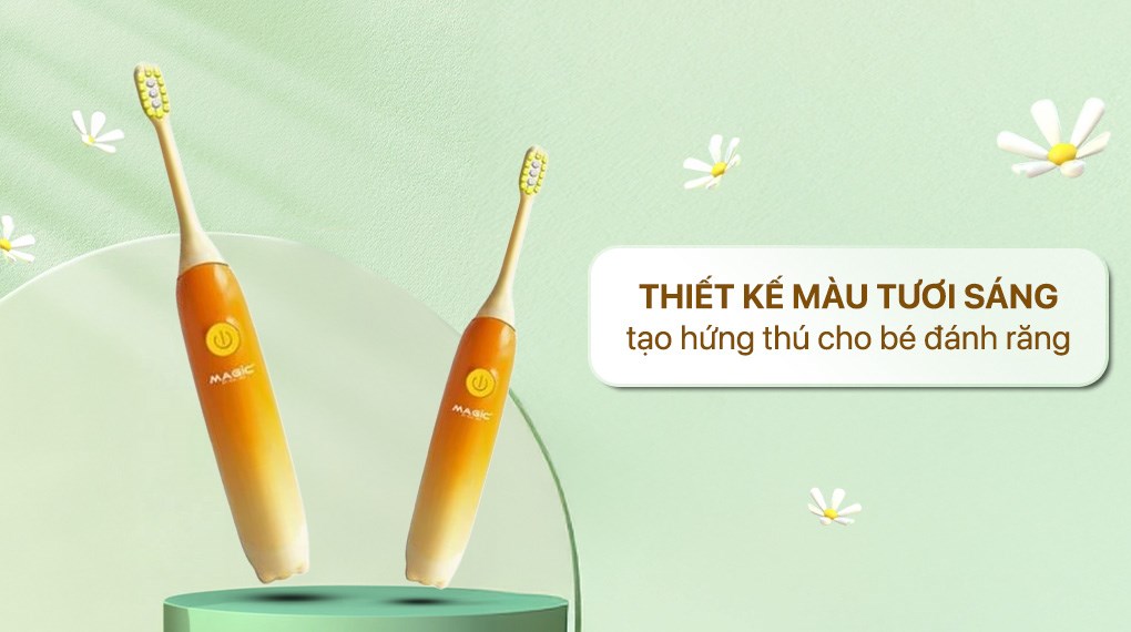 Bàn chải điện trẻ em Magic Kid-02 - Cam