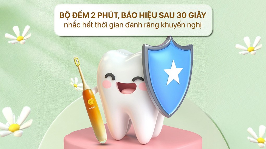 Bàn chải điện trẻ em Magic Kid-02 - Cam