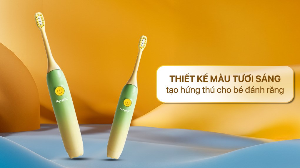 Bàn chải điện trẻ em Magic Kid-02 - Xanh