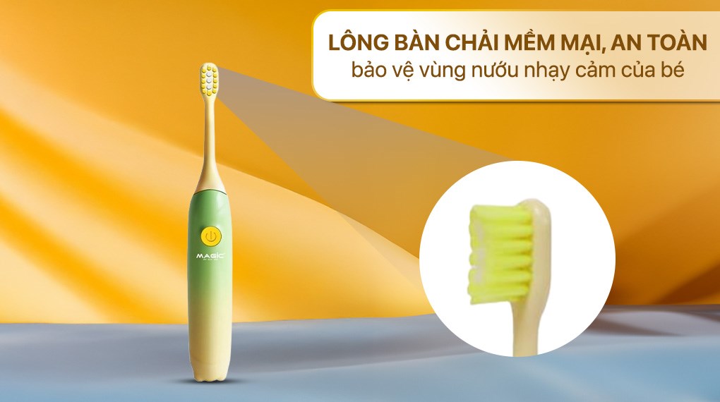 Bàn chải điện trẻ em Magic Kid-02 - Xanh