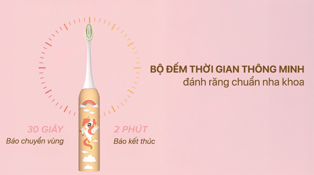Bàn chải điện trẻ em Magic Kid-03 - Vàng