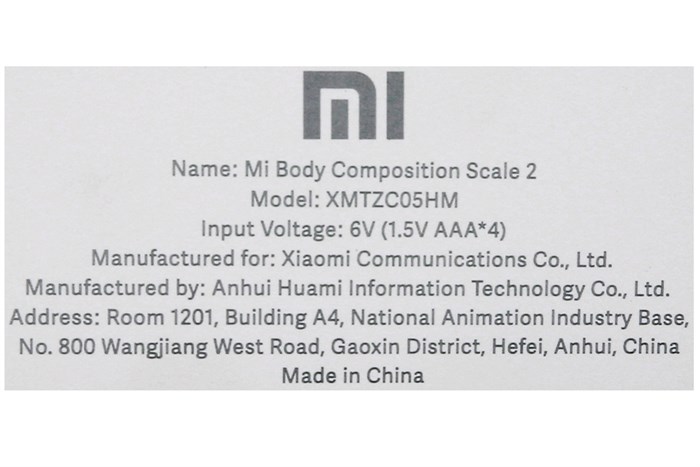 Cân thông minh Xiaomi Mi Body Composition Scale 2 (NUN4048GL) Màu Trắng
