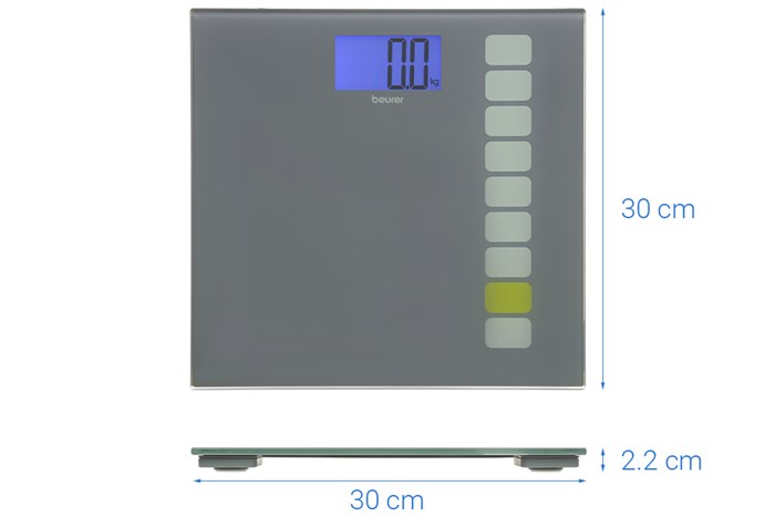 Cân điện tử mặt kính Beurer GS205 Màu Xám