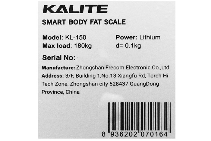 Cân thông minh Kalite KL-150 Màu Trắng