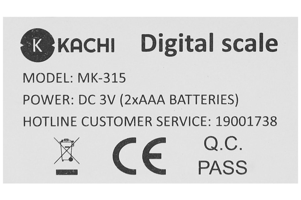 Cân điện tử Kachi MK-315 Màu Đen