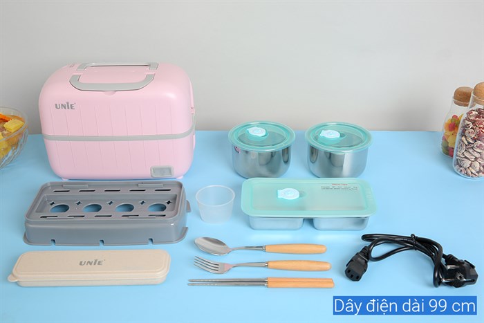 Hộp cơm điện Unie UV P1 Màu Hồng