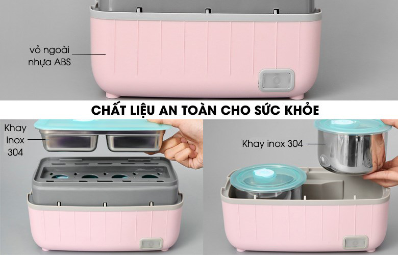 Chất liệu an toàn - Hộp cơm điện Unie UV 