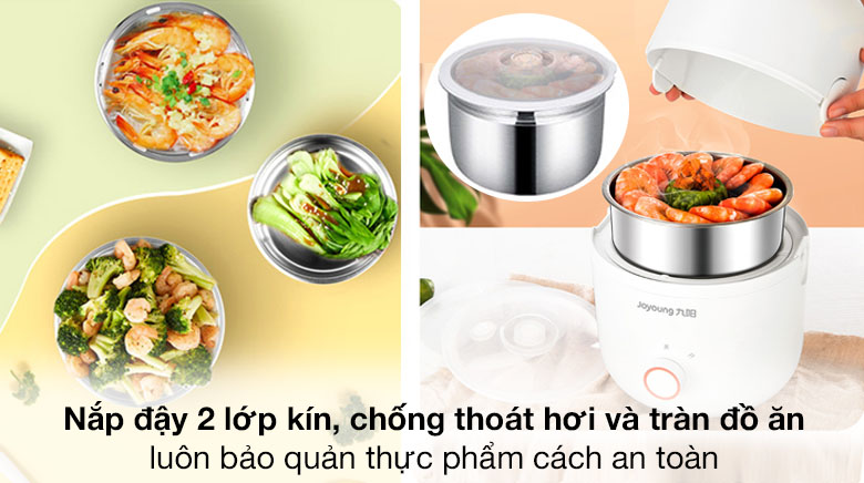 Nắp đậy 2 lớp kín - Hộp cơm điện Joyoung F-20Z602B Nắp đậy 2 lớp kín - Hộp cơm điện Joyoung F-20Z602B