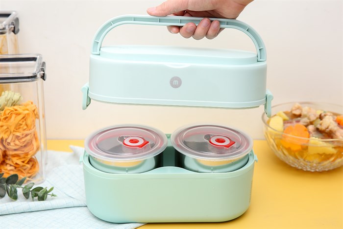 Hộp cơm điện Mishio MK-317 Màu Xanh mint