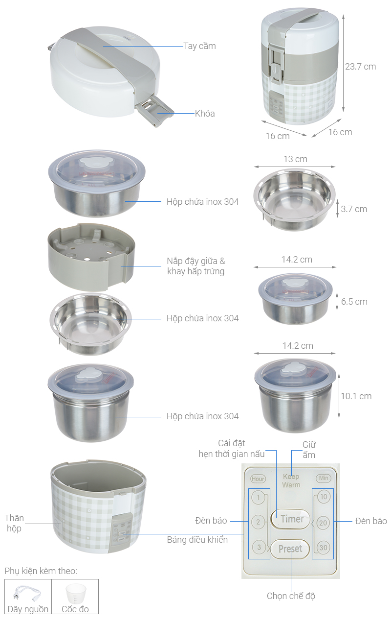 Hộp cơm điện Lock&Lock EJR216