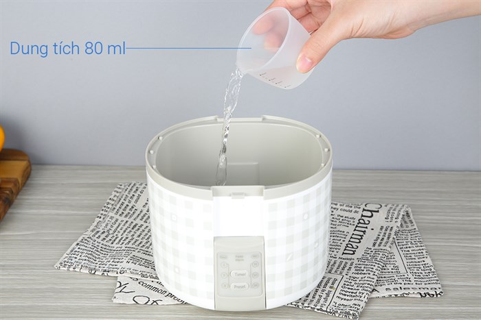 Hộp cơm điện Lock&Lock EJR216 Màu Trắng - Xám