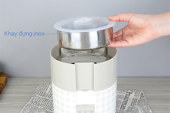 Hộp cơm điện Lock&Lock EJR216 Màu Trắng - Xám