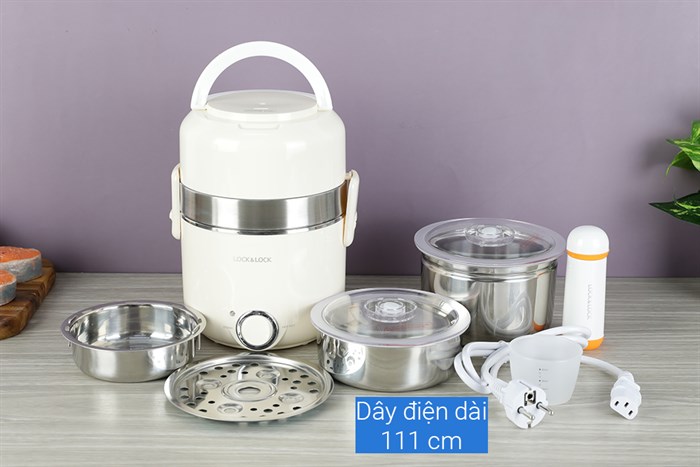 Hộp cơm điện Lock&Lock EJR226IVY Màu Màu be