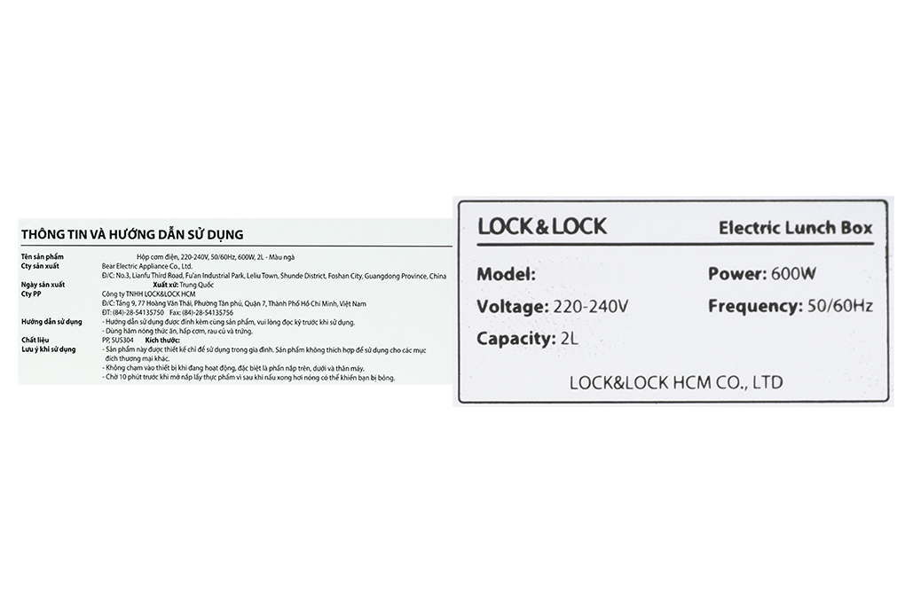 Hộp cơm điện Lock&Lock EJR226IVY Màu Màu be