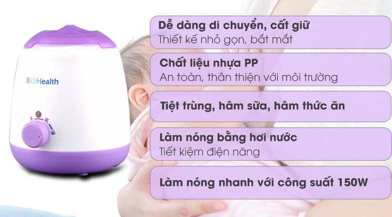 Máy hâm sữa đơn BioHealth BH8110