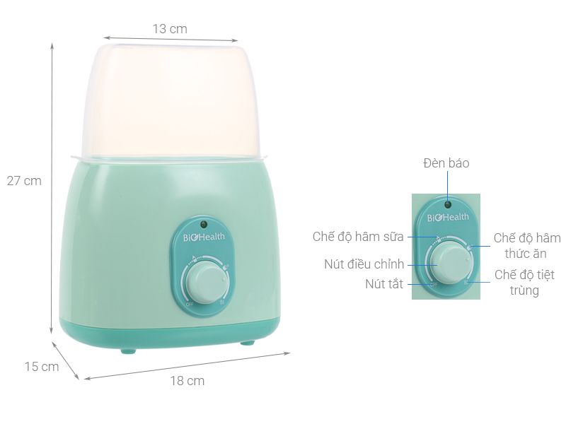Máy hâm sữa đôi BioHealth BH9210