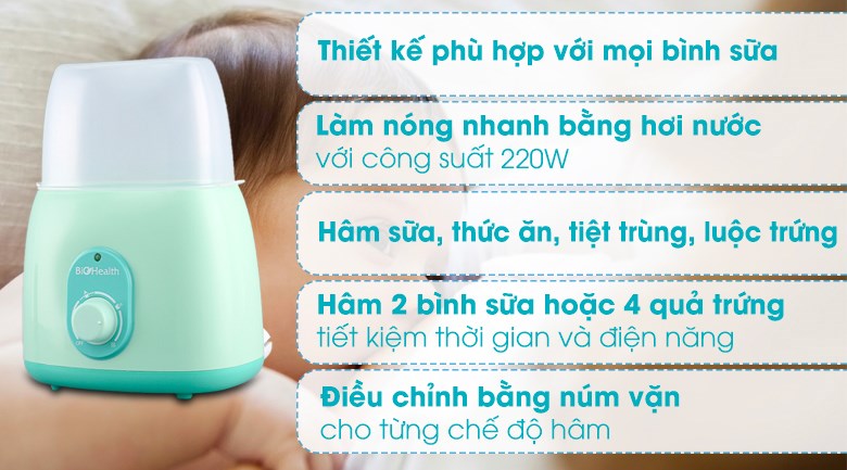 Máy hâm sữa đôi BioHealth BH9210