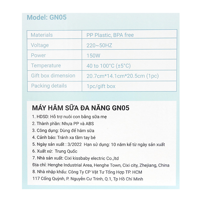 Máy hâm sữa Gluck Baby GN06 - Màu ngẫu nhiên 29