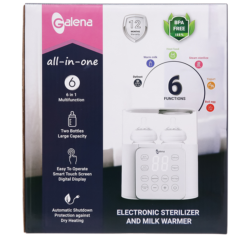 Máy hâm sữa tiệt trùng điện tử Galena GA-W01 12