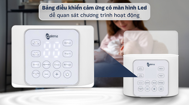 Máy hâm sữa tiệt trùng điện tử Galena GA-W01 - Bảng điều khiển