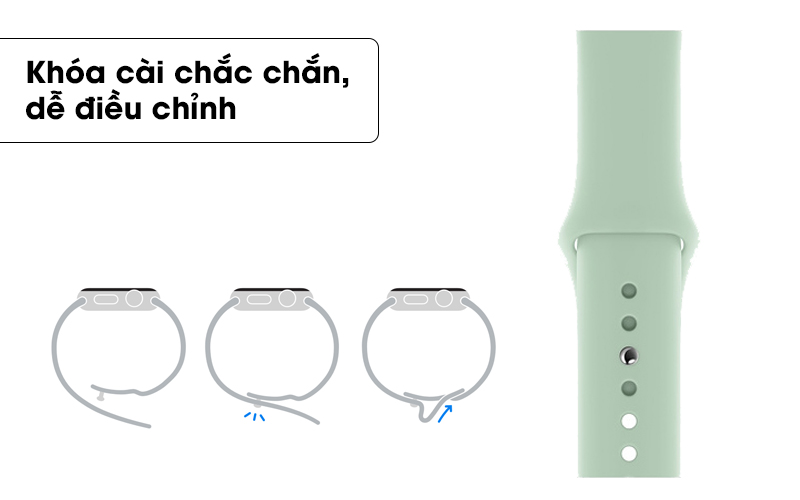 Khóa cài chắc chắn, dễ điều chỉnh - Dây đeo Apple Watch 40mm Apple Sport Band MWUM2 Xanh Ngọc Khóa cài chắc chắn, dễ điều chỉnh - Dây đeo Apple Watch 40mm Apple Sport Band MWUM2 Xanh Ngọc