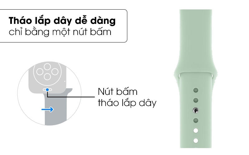 Tháo lắp dây đeo dễ dàng - Dây đeo Apple Watch 40mm Apple Sport Band MWUM2 Xanh Ngọc Tháo lắp dây đeo dễ dàng - Dây đeo Apple Watch 40mm Apple Sport Band MWUM2 Xanh Ngọc