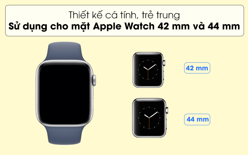 Thiết kế cá tính, trẻ trung - Dây đeo Apple Watch 42-44mm Apple Sport Band MX0M2 Xanh Dương Thiết kế cá tính, trẻ trung - Dây đeo Apple Watch 42-44mm Apple Sport Band MX0M2 Xanh Dương