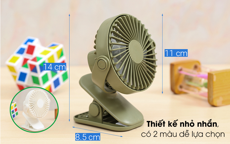 Quạt sạc mini JM SF53 - Thiết kế xinh xắn, tinh tế, có 2 phiên bản màu