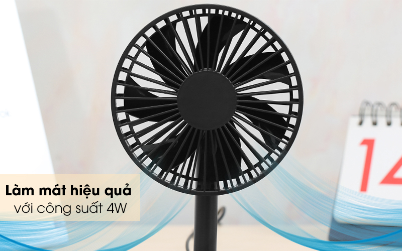 Quạt mini JM SF14 Đen - Làm mát hiệu quả với công suất 4W