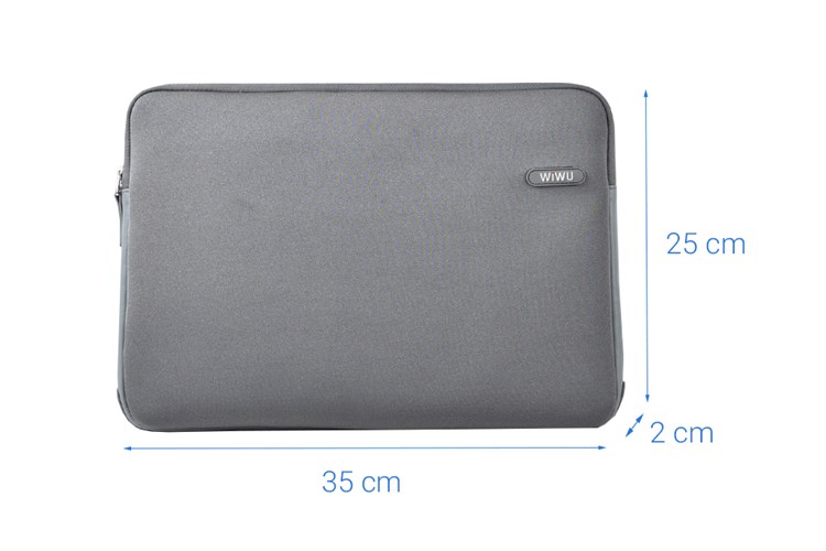 Túi chống sốc Laptop 15 inch WIWU bo góc Màu Xám